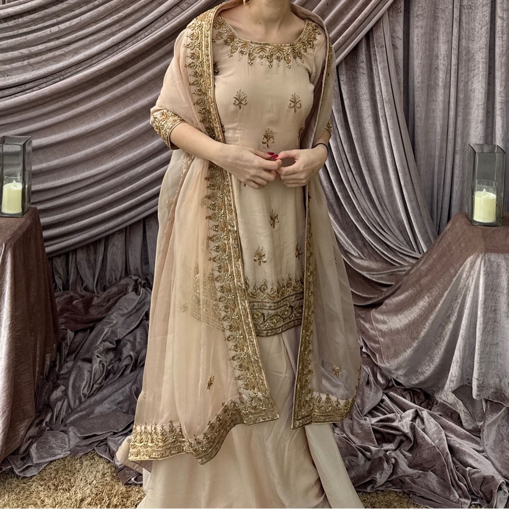 Champagne Sharara Suit